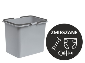 Kosz na odpady pojemnik sortownik segregator 15L