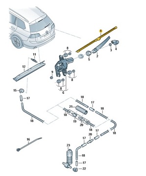 Volkswagen oryginał 5G9955427B pióro wycieraczki Golf Variant 2015 --->