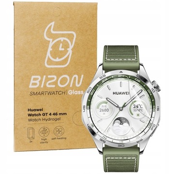 Folia hydrożelowa na ekran Bizon do Huawei Watch GT 4 46 mm, 2 sztuki