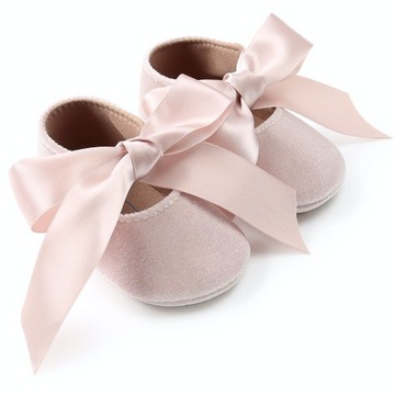 BUCIKI buty na chrzest dla dziecka NIEMOWLĘCE NIECHODKI 19 7-12m 12cm