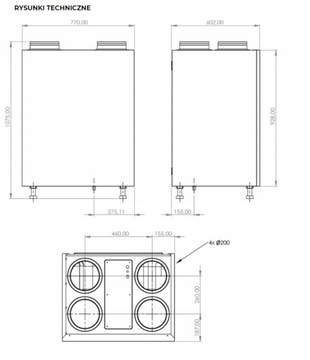 Rekuperator Air Expert 600 P Rekuperacja Centrala Wentylacja