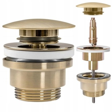 Пробка щелкните коврик для раковины Золотой матовой раковины