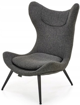 Fotel Loftowy ATLANTIS Antracyt/Czarny Halmar – Nowoczesny Design