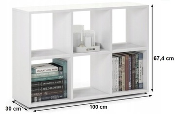 Модульный книжный шкаф 3.2, Белый комод, Полка для шкафа