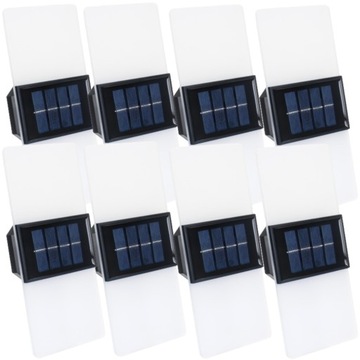 8x Kinkiet Lampka Solarna Ozdobna Ogrodowa LED Oświetlenie Tarasu Balkonu