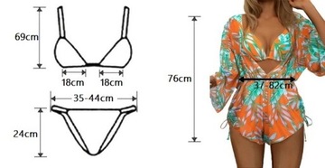 STRÓJ kąpielowy bikini 3w1 bikini kombinezon