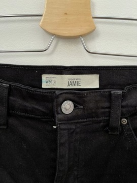 Topshop jamie spodnie jeans rurki DZIURY 30