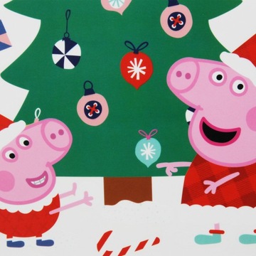 Рождественские наклейки на окно Свинка Пеппа