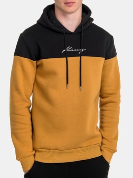 BLUZA MĘSKA DRESOWA Z KAPTUREM BAWEŁNIANA CIEPŁA WYGODNA XL