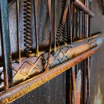 OBRAZ METALOW 3D TRÓJWYMIAROWY DO SALONU NA PREZENT LOFT MOST MANHATTAN 2