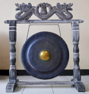 Gong na Stojaku średni - 35 cm - Czarny