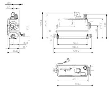 Насос-измельчитель унитазов SOLOLIFT2 CWC-3 Grundfos