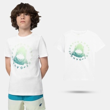 KOSZULKA CHŁOPIĘCA 4F T-SHIRT SPORTOWY BAWEŁNIANY