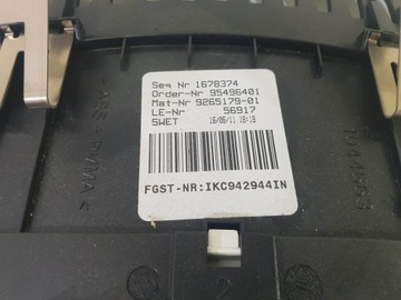 BMW F10 F11 PŘÍSTROJOVÁ DESKA BUDÍKY EVROPA 9265179