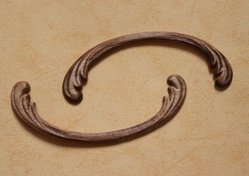 Dekor 12,5x4,5cm aplikacja sztukateria 2szt- D162