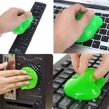 Эластиновый гель для очистки клавиатуры от пыли и клея.