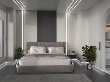 Алюминиевый ПРОФИЛЬ для светодиодных лент под гипсокартон КГ + ЛАМПА 2м