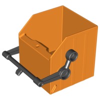 LEGO Duplo Wiadro na śmieci Duplo z czarną dźwignią 2364c01