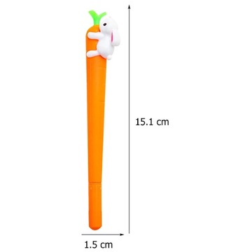 DŁUGOPIS MARCHEWKA Z KRÓLICZKIEM CIENKOPIS MARCHEW CARROT RABBIT WIELKANOC