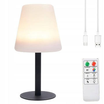 BEZPRZEWODOWA LAMPA RGB WODOODPORNA LAMPA BIURKOWA ZDEJMOWANA KONSTRUKCJA