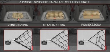 Siatka do bagażnika do Renault Captur II Crossover dociskająca do podłogi