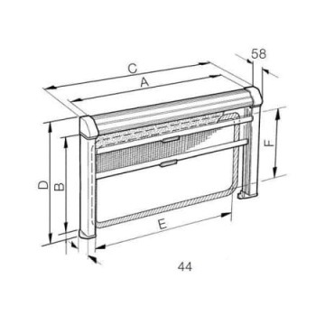 Направляющие оконных рулонных штор, 2 шт. Dometic Rastrollo, серые.