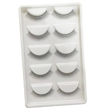 5 par Practice Lashes Paski do przedłużania rzęs 8 mm białe