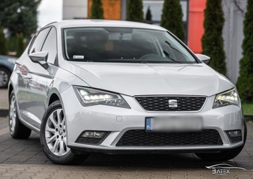 Seat Leon III Hatchback 1.6 TDI CR 105KM 2014 Seat Leon 1.6TDI 105KM 2014 Bezwypadkowy SalonPL Ledy 2xCzujniki Clima