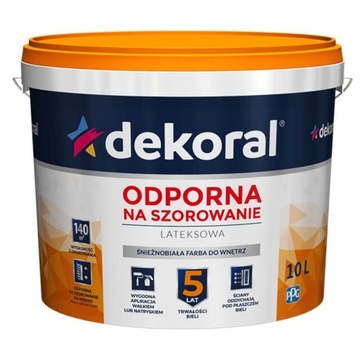 Farba do wnętrz odporna na szorowanie 1L BIAŁA