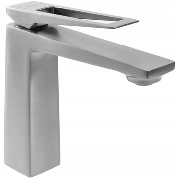 Bateria PARKER nikiel matowa umywalkowa niska Rea