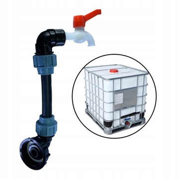 Adapter kranu do źródła IBC z 1 rurką