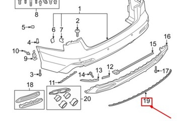 PORSCHE TAYCAN 9J1807289B ZADNÍ LEVÝ VNITŘNÍ NÁRAZNÍK SENZOR PARKOVÁNÍ
