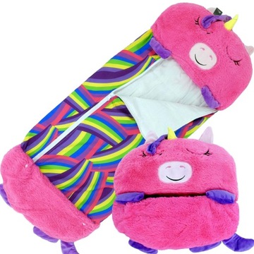 ŚPIWÓR DZIECIĘCY PODUSZKA 2w1 JEDNOROŻEC 120 cm