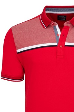 KOSZULKA MĘSKA POLO POLÓWKA CZERWONA SPORTOWA: XXL