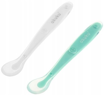 AKUKU МЯГКАЯ СИЛИКОНОВАЯ ЛОЖКА ДЛЯ КОРМЛЕНИЯ с