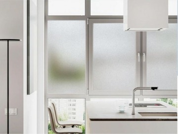 GRUBA FOLIA MLECZNA MATOWA OKLEINA DO SZYB OKIEN 152X50 SZRONIONA SZYBA