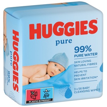 HUGGIES Extra Care Подгузники для новорожденных 1 84 шт. Салфетки Pure Triplo 168 шт.