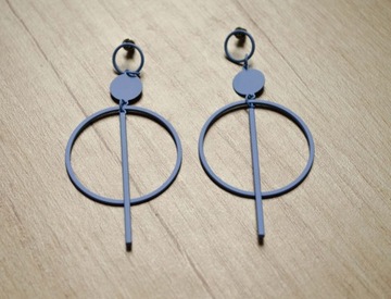 Медицина - подвесные серьги в стиле индиго в деревенском стиле