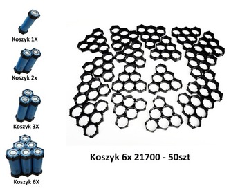 Koszyk 6X 21700 - separator do ogniw 50 szt.