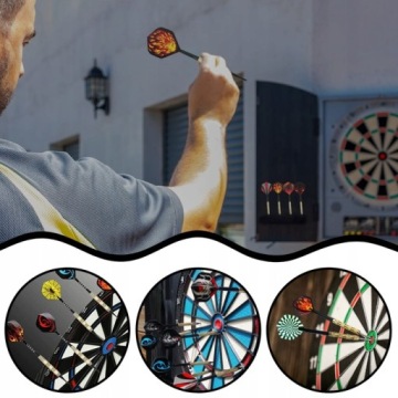 НАБОР ИЗ 12 ДРОТИКОВ, 100 НАКОНЕЧНИКОВ + 42 ИГРОВЫХ ПАДАЛЕТА ДЛЯ СТРОИТЕЛЬСТВА FEATHER DARTS