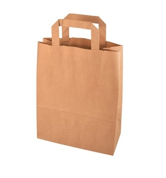 TORBY papierowe kraft ucho 26x14x30 brązowe 50szt