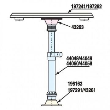 РЕГУЛИРУЕМАЯ НОЖКА СТОЛА 480-810 ММ