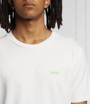 HUGO BOSS biala koszulka meska boss bawełniana basic