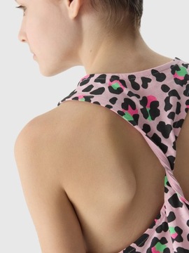 ФУТБОЛКА ДЛЯ ДЕВОЧЕК 4F ДЕТСКАЯ ФУТБОЛКА, ВЕРХ НА РЕМЕШКАХ, ХЛОПОК 100% SS24