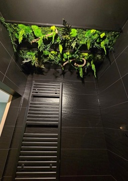 Панно из живого мха, джунгли, 3D стена из мха, нестандартный размер, выбор рамы 130 x 20 см.