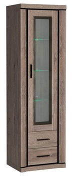 Wąska wysoka 192cm witryna z szufladami DALLAS D16