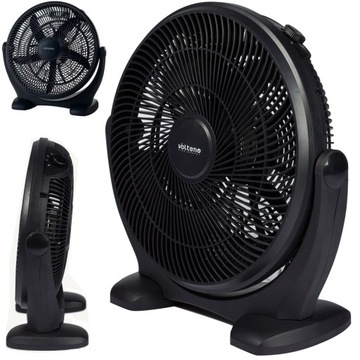 Wentylator cyrkulator Volteno podłogowy czarny 65 W 3 prędkości 40 cm