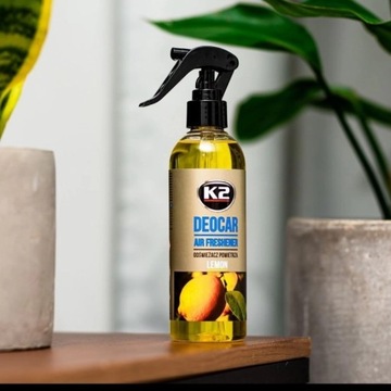 K2 CAYON DEOCAR LEMON Cytryna Zapach Samochodowy Atomizer cytrynowy 250ml