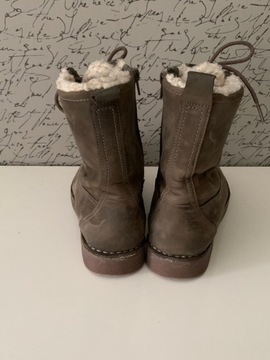 CLARKS ŚLICZNE BUTY BOTKI SKÓRA WEŁNA 41 /26CM IDEAŁ JAK NOWE !