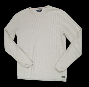 JACK&JONES SUPER FIRMOWY BEŻOWY SWETER- L